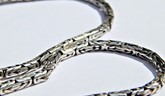 Round Byzantine Silver Chain Necklace 